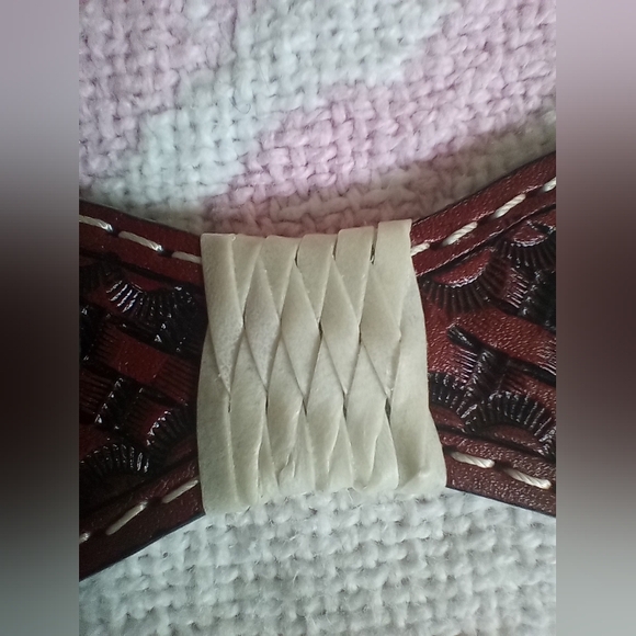 3D DDD Genuine Leather Belt w/ Crosses size:40 - Picture 7 of 9